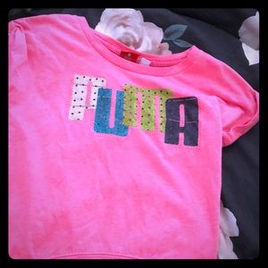 Puma girls size 6 pink shirt